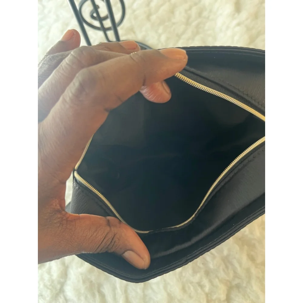 Giorgio Armani black makeup cosmetic bag